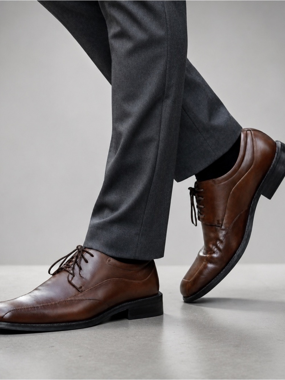 Florsheim Men's Brown Leather Oxford Lace-Up Dress Shoes